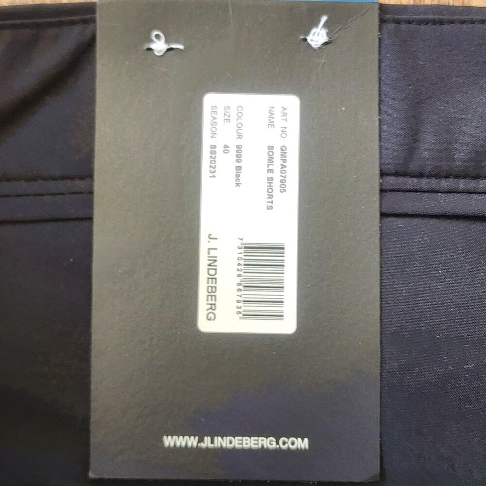 J.Lindeberg Somle Shorts Mens 40 Black Chino Golf Casual 12 Inseam - Picture 5 of 14